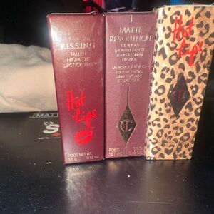 Charlotte Tilbury Lipstick Set - Hot Emily, Mark of a Kiss, Red Hot Susan